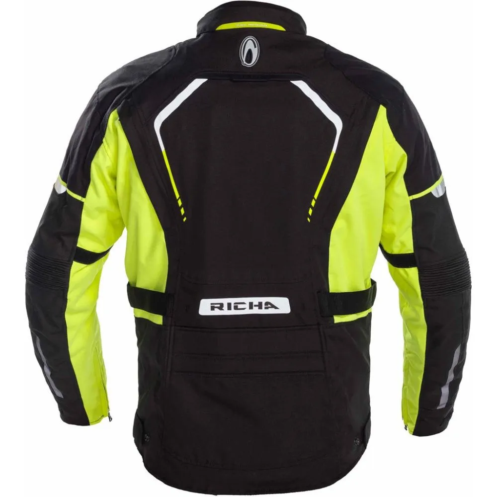 Touring Motorcycle Jacket Richa Phantom 2, Black/Yellow