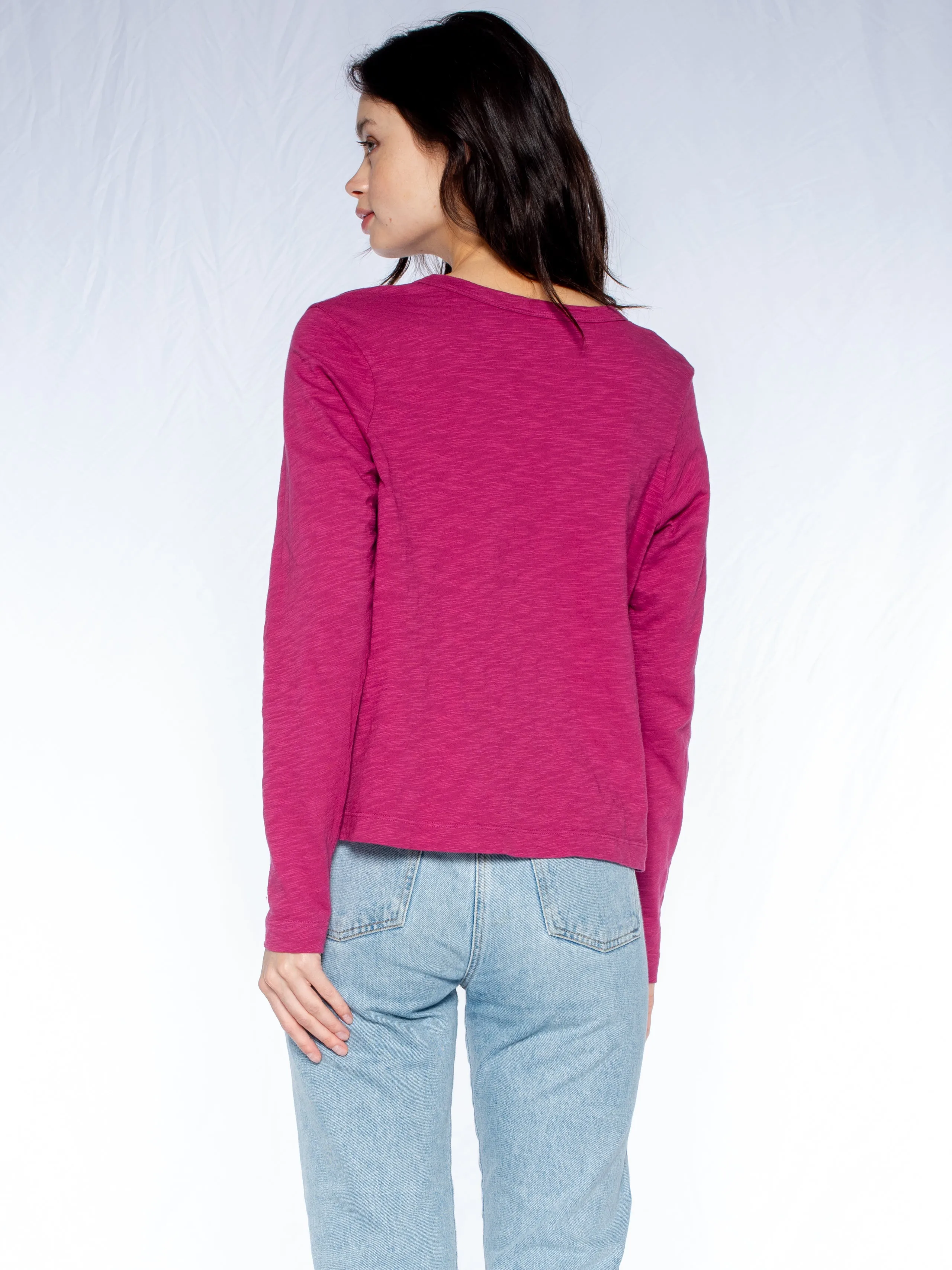 V-Neck L/S Baby Baby Fit Tee