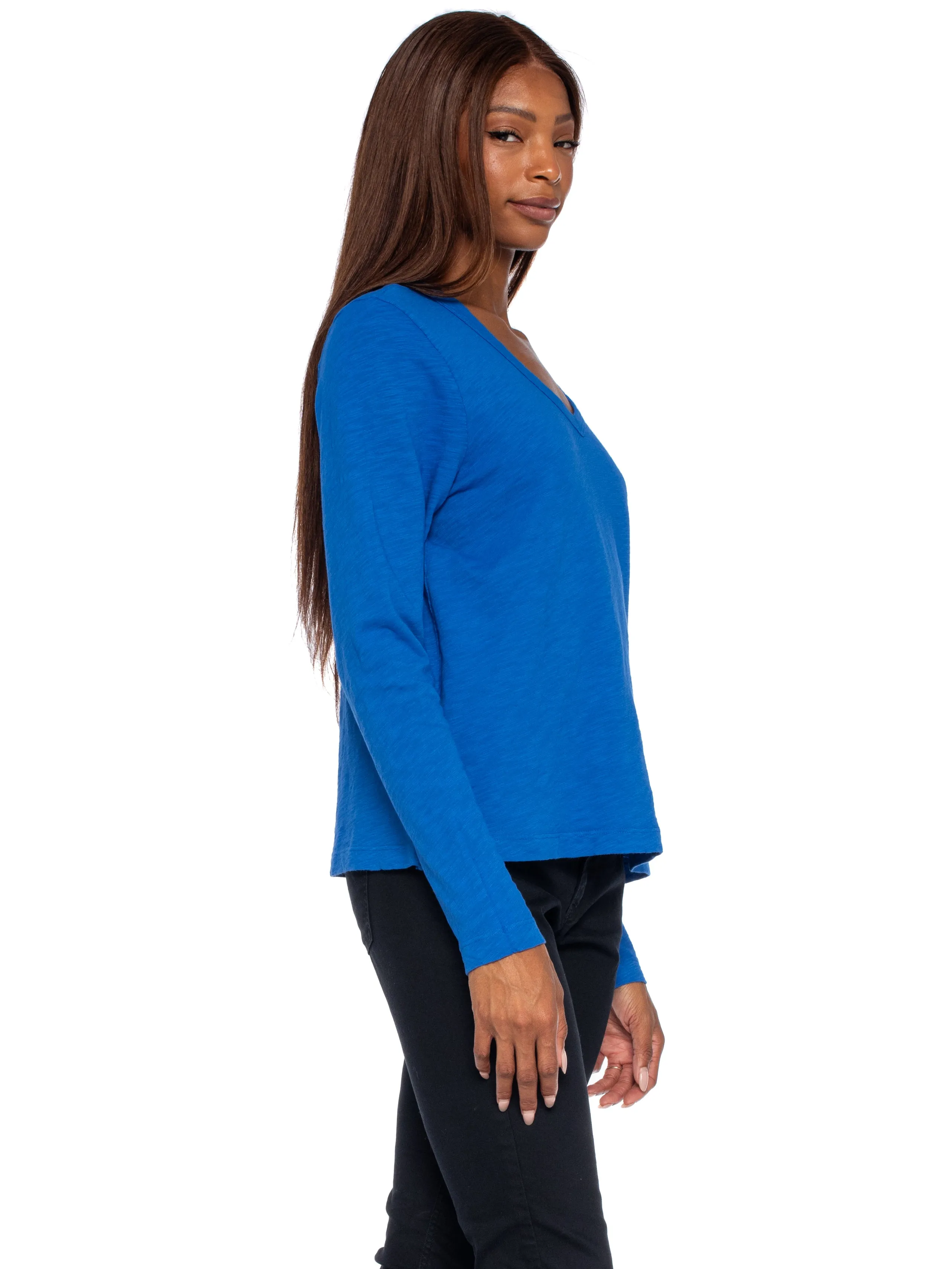 V-Neck L/S Baby Baby Fit Tee