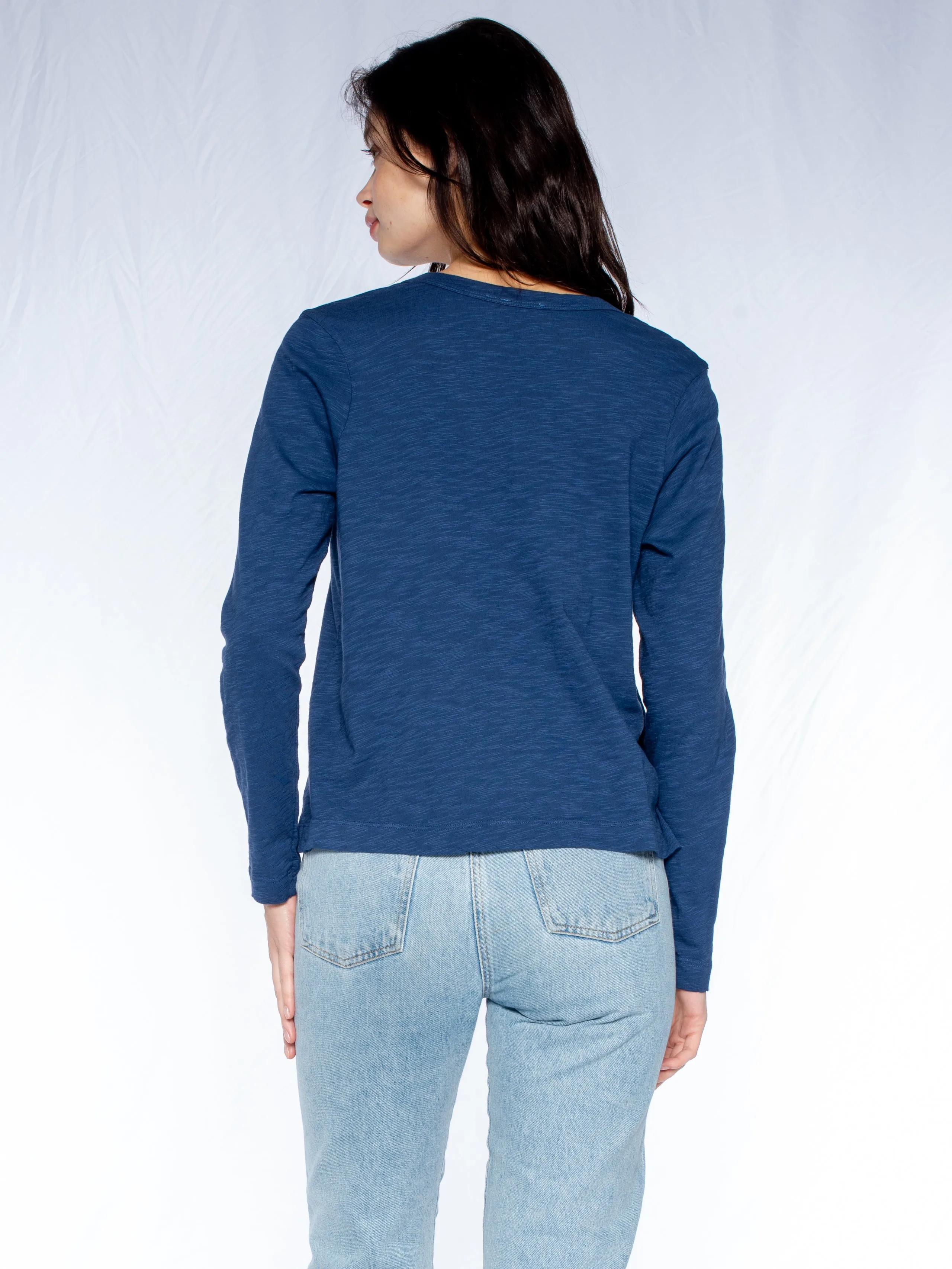 V-Neck L/S Baby Baby Fit Tee