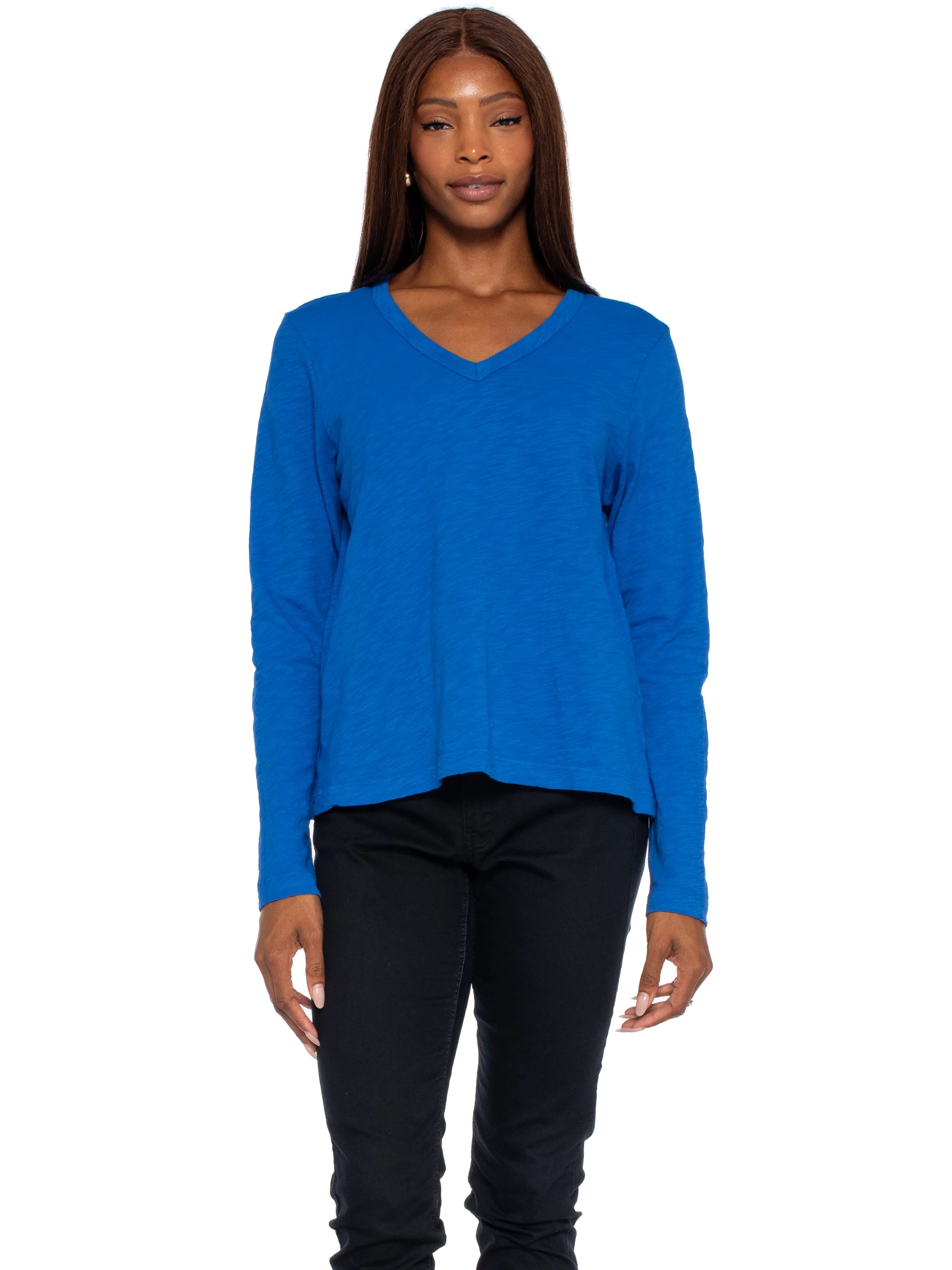 V-Neck L/S Baby Baby Fit Tee