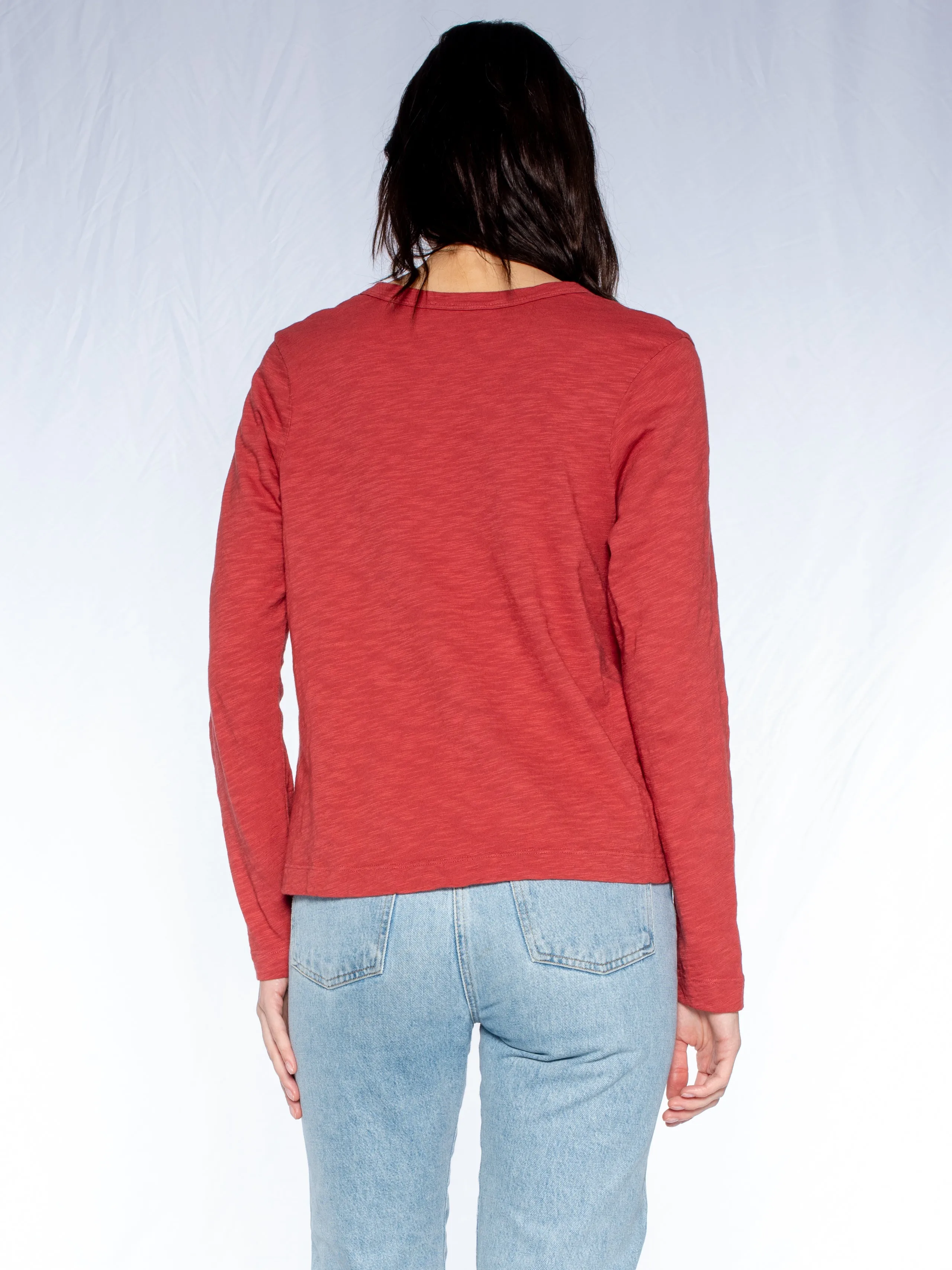 V-Neck L/S Baby Baby Fit Tee