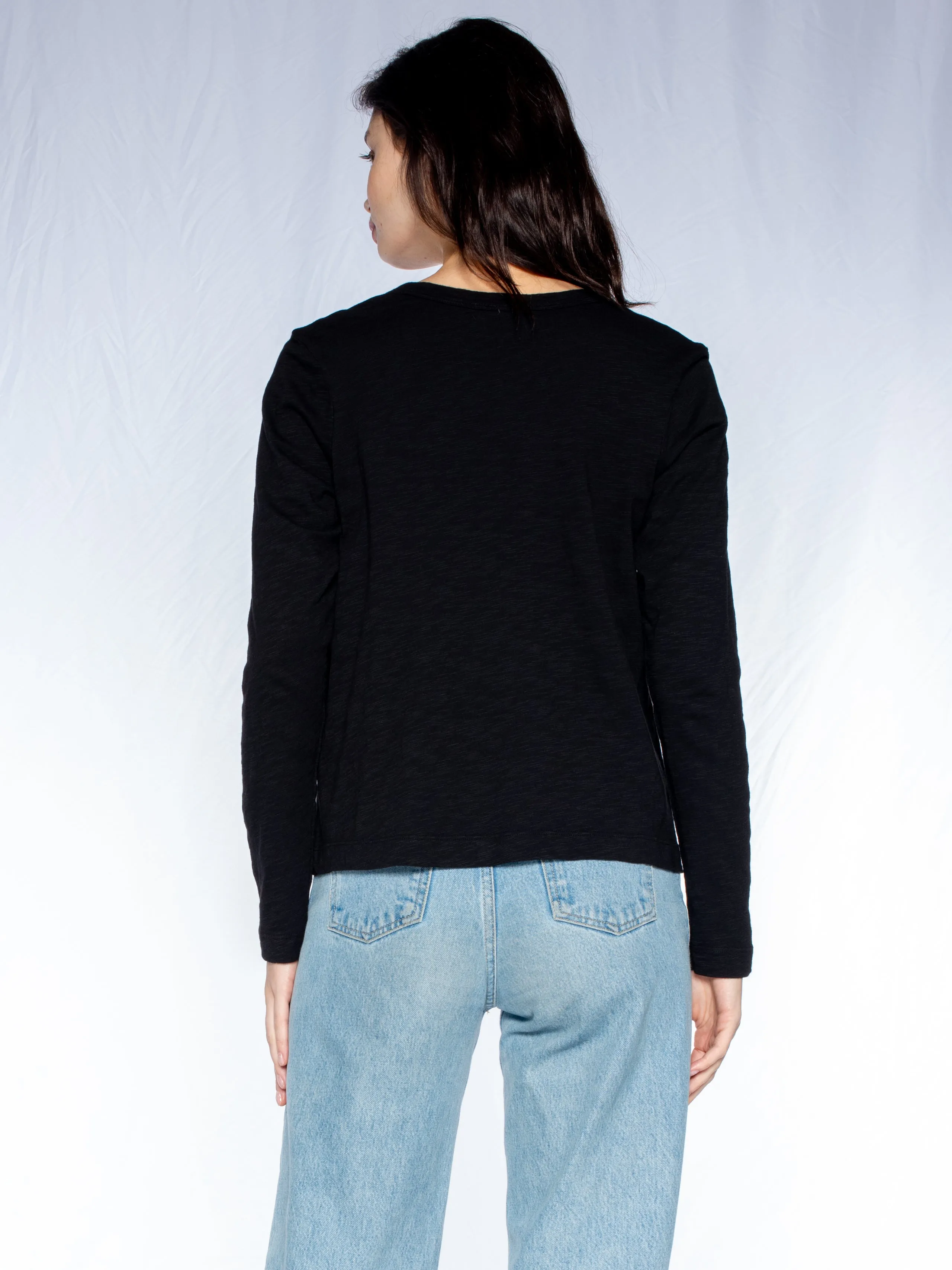 V-Neck L/S Baby Baby Fit Tee