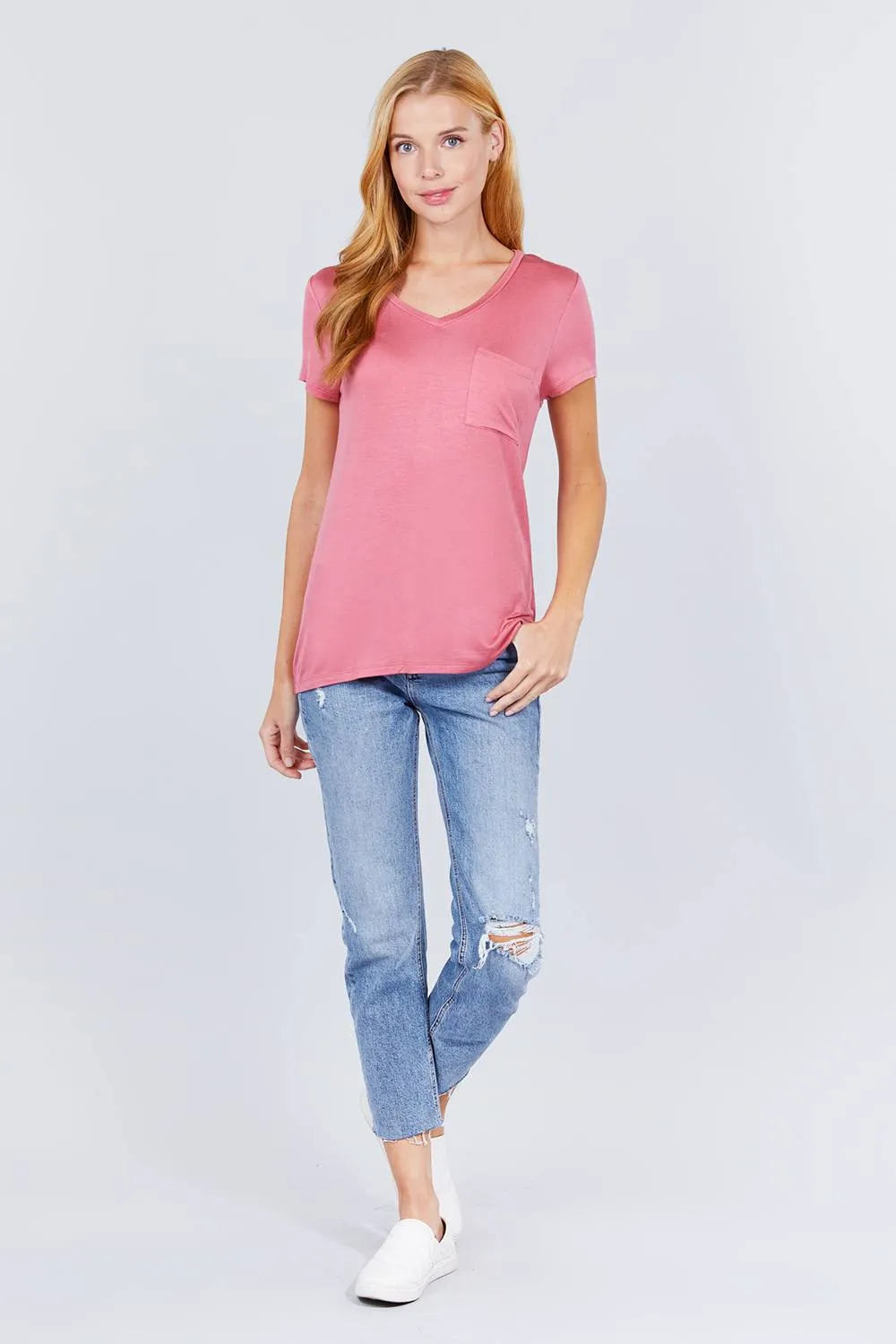 V-neck Rayon Jersey Top