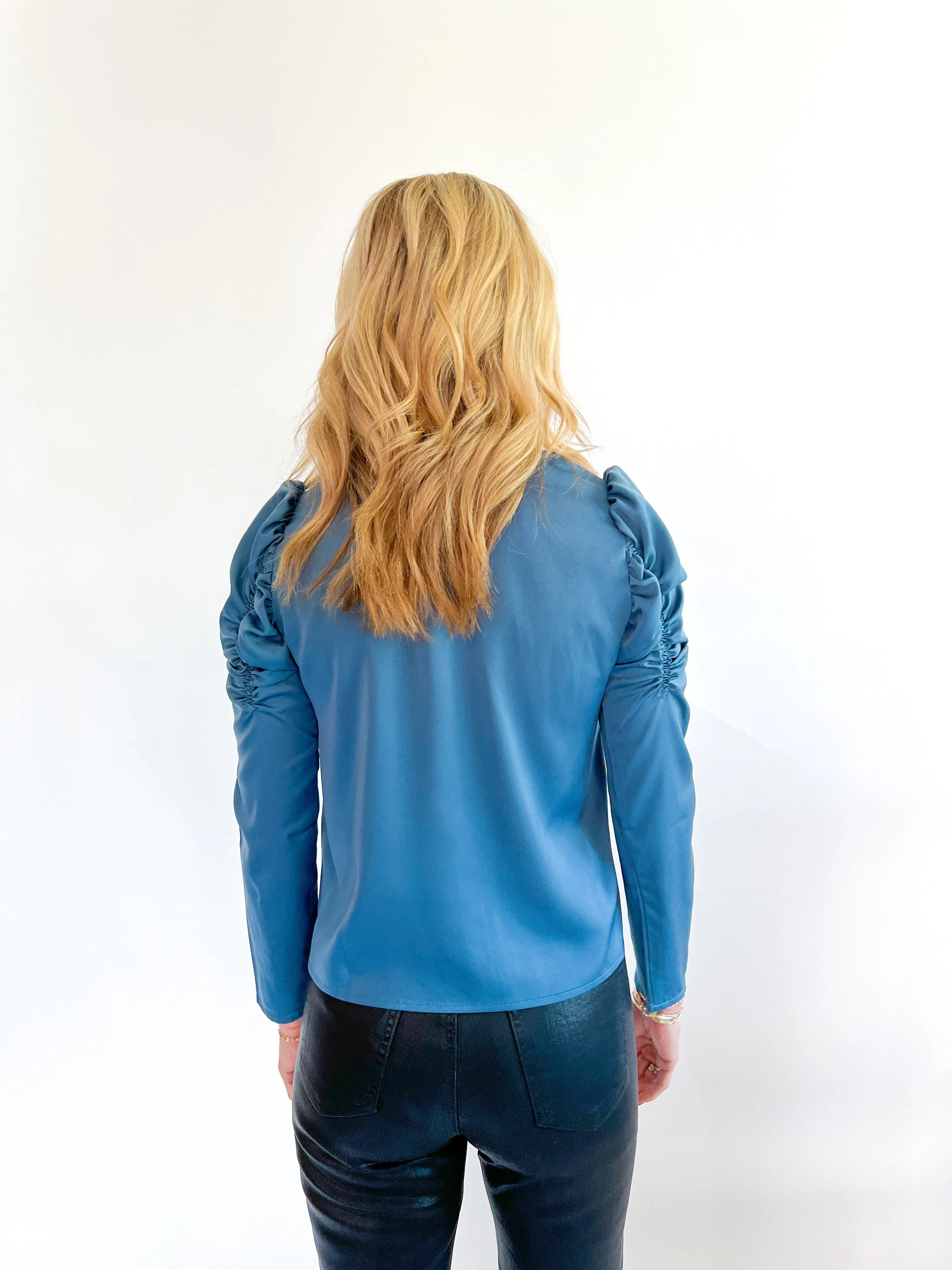V Neck Satin Bella Top