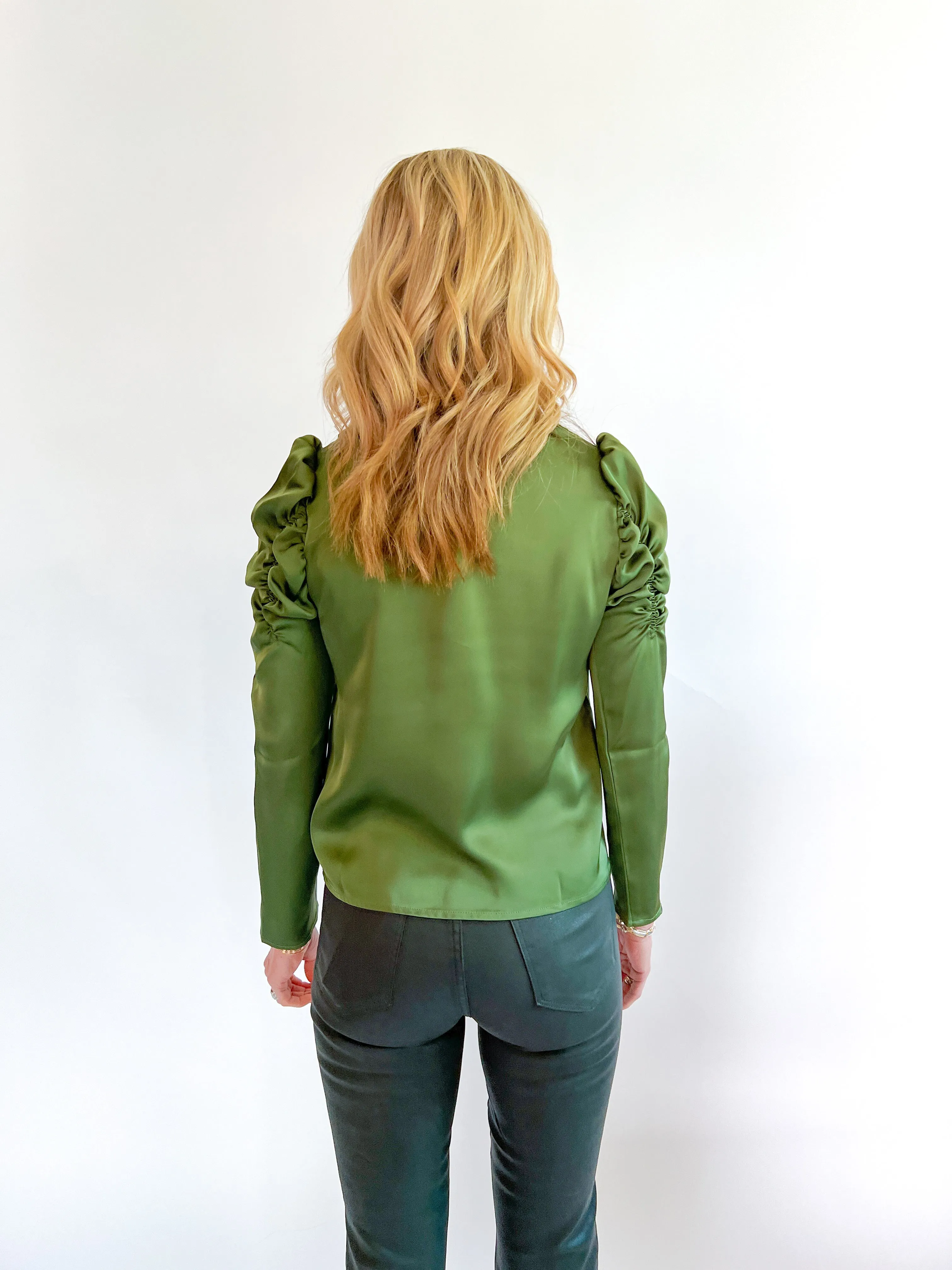 V Neck Satin Bella Top