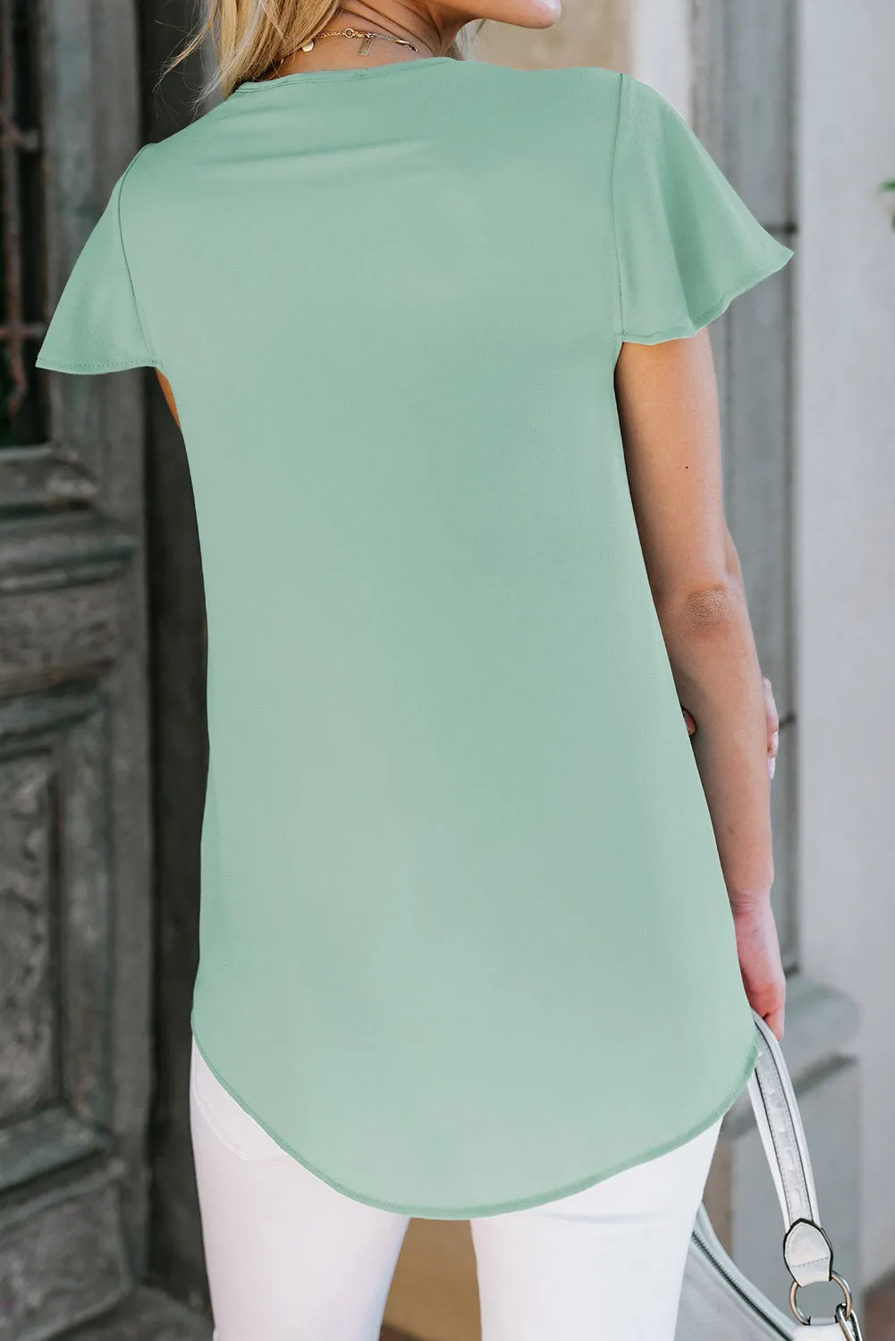 V Neck Short Sleeve Tee