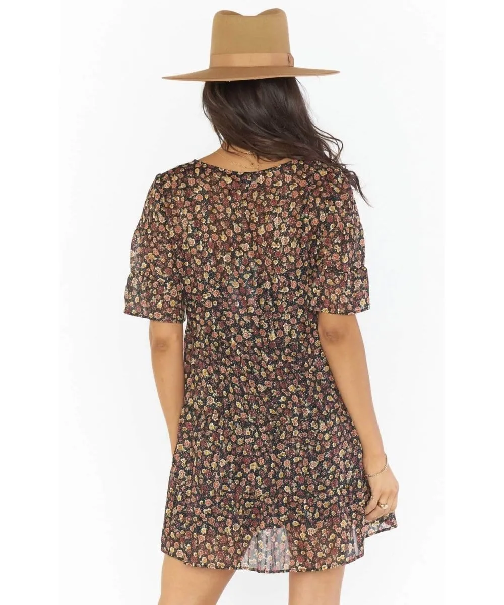 Valley Mini Dress Midnight Floral