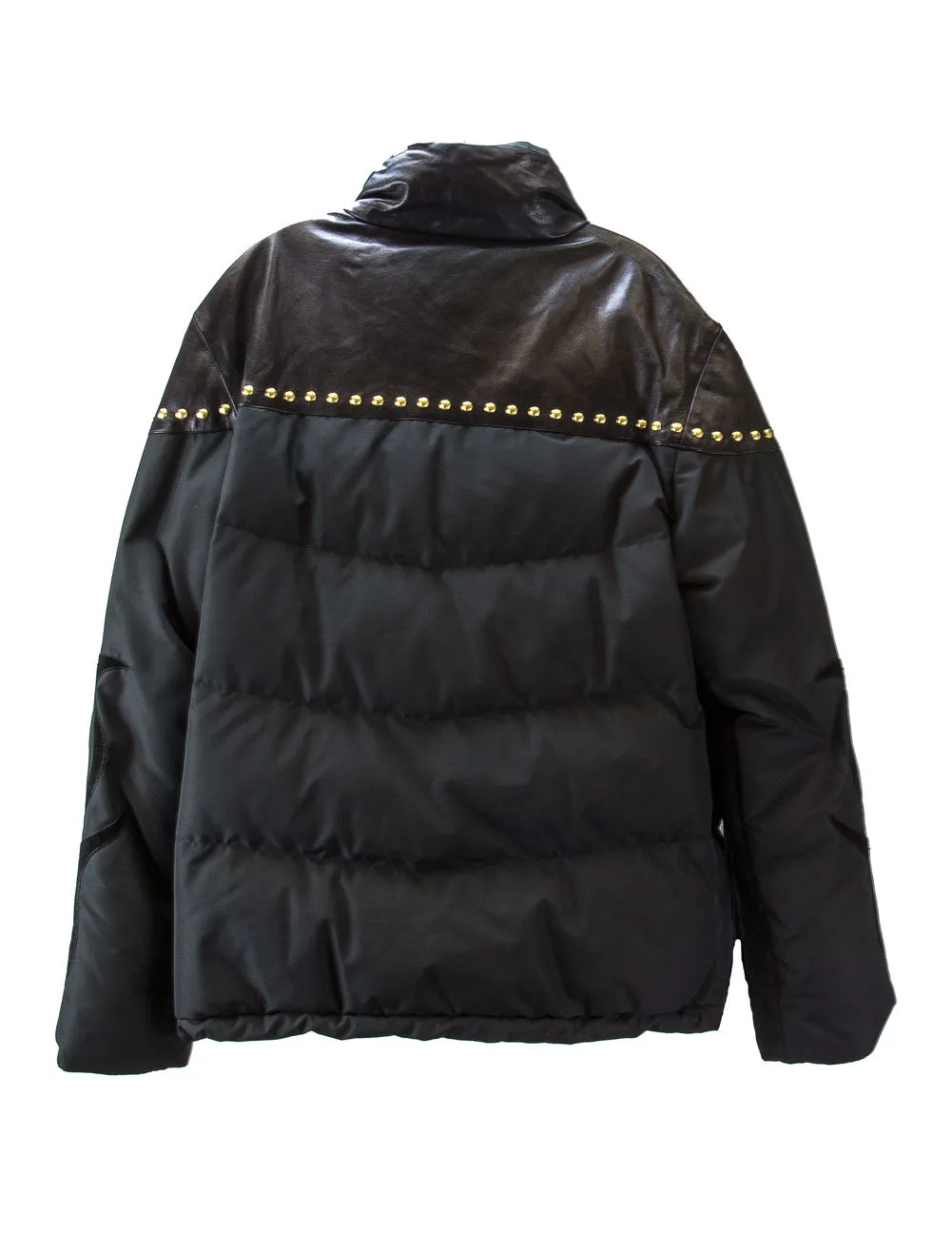 Versace Collection Men's Piumino Flames Down Jacket IT 62 Black