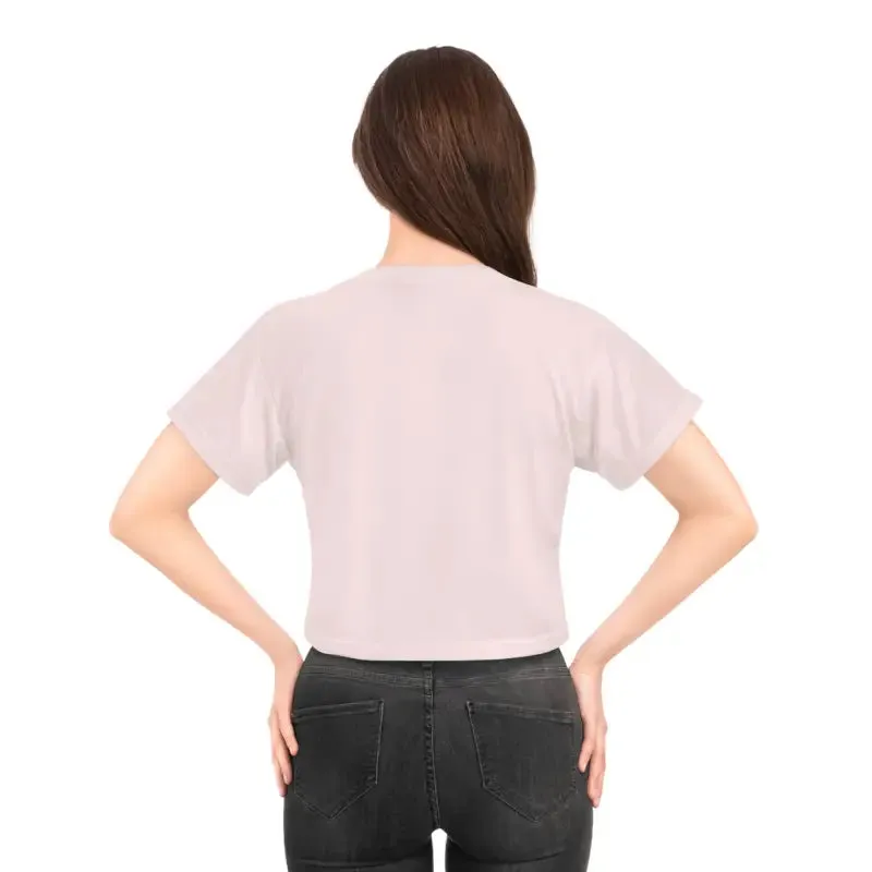 Vibrant Purple Flowers Aop Crop Tee