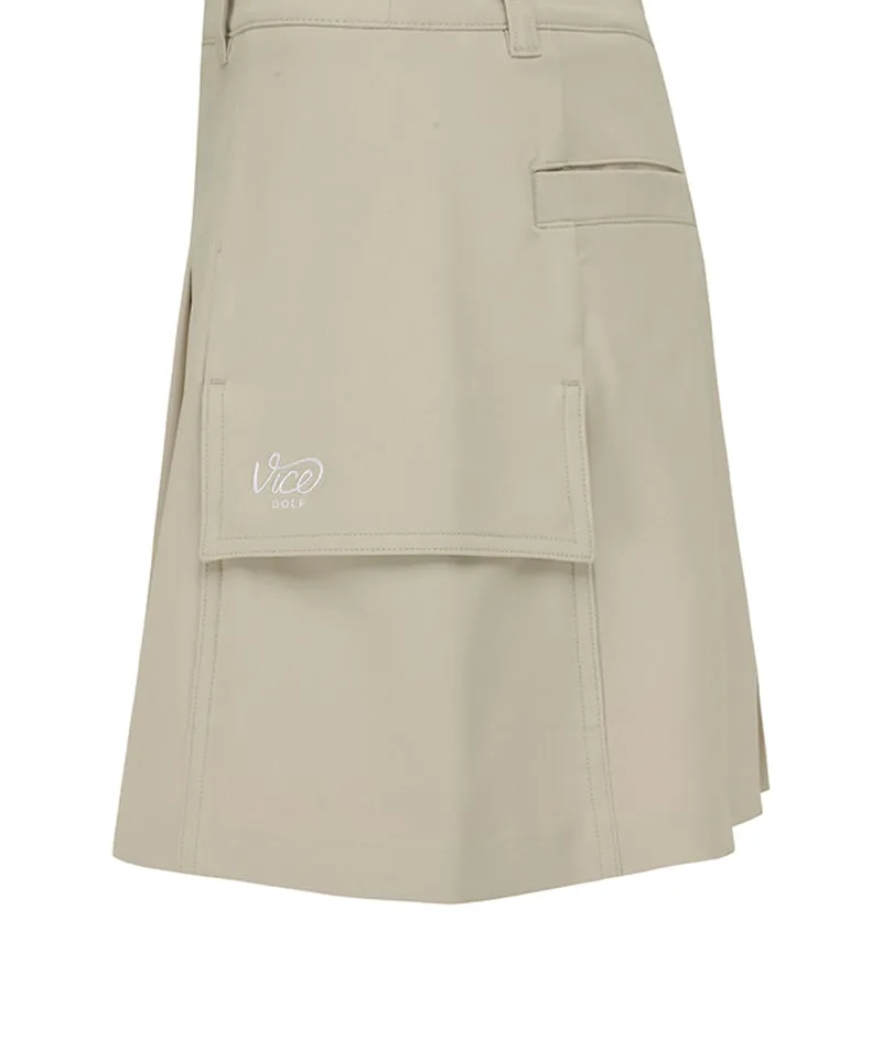 Vice Golf Atelier Women's Flap Pocket Point Pleats Skirt - 2 Colors