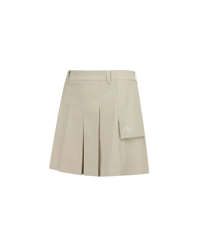 Vice Golf Atelier Women's Flap Pocket Point Pleats Skirt - 2 Colors