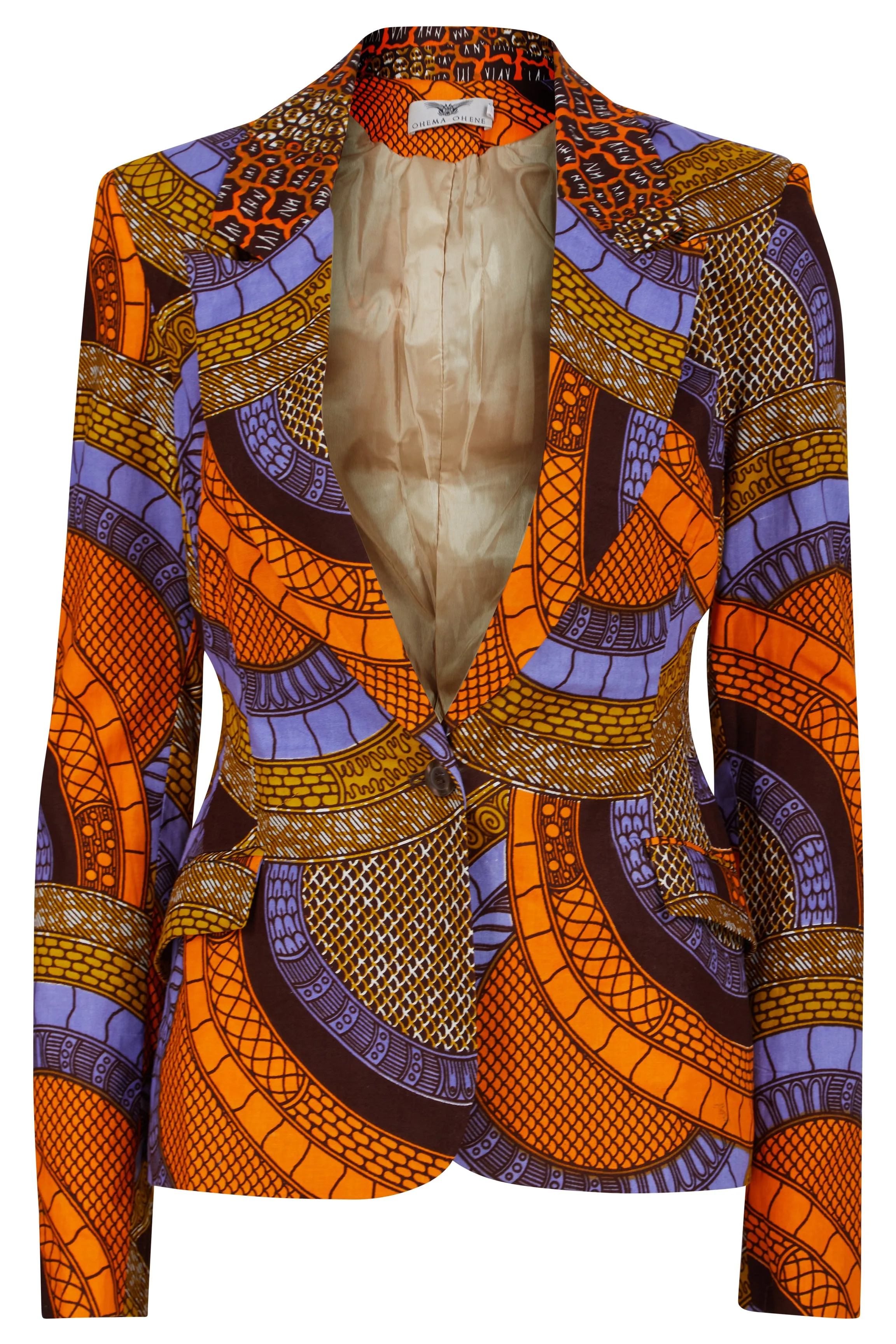 Vivienne African print blazer-Spherical