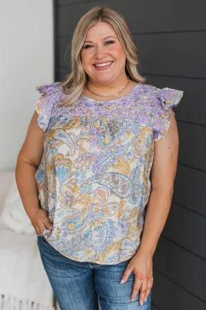 Waking Memories Floral Blouse- Lavender