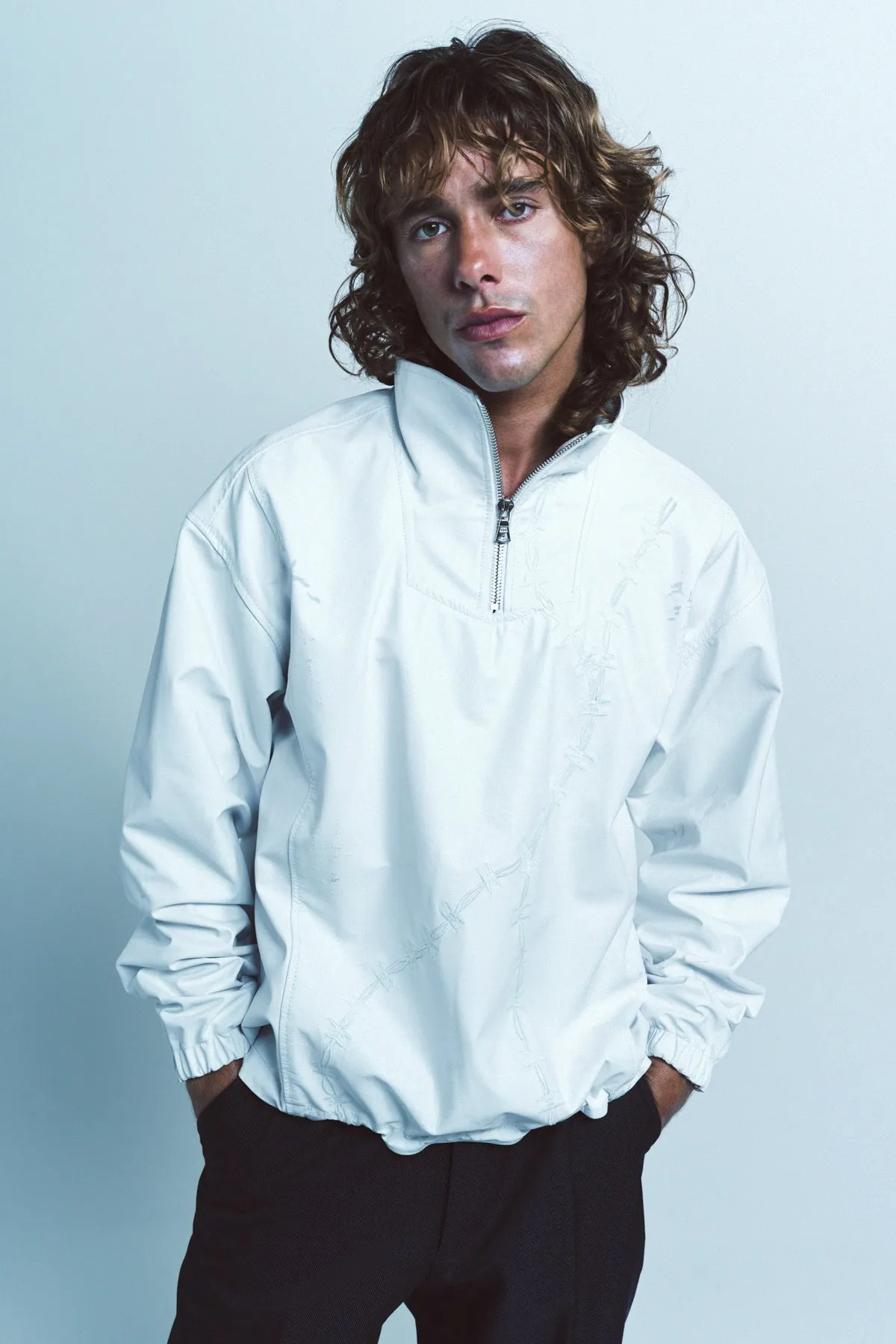 WARREN LOTAS | MOTORCYCLE ACCIDENT LEATHER QUARTER ZIP ZIP