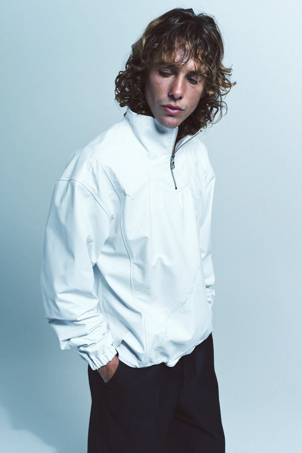 WARREN LOTAS | MOTORCYCLE ACCIDENT LEATHER QUARTER ZIP ZIP