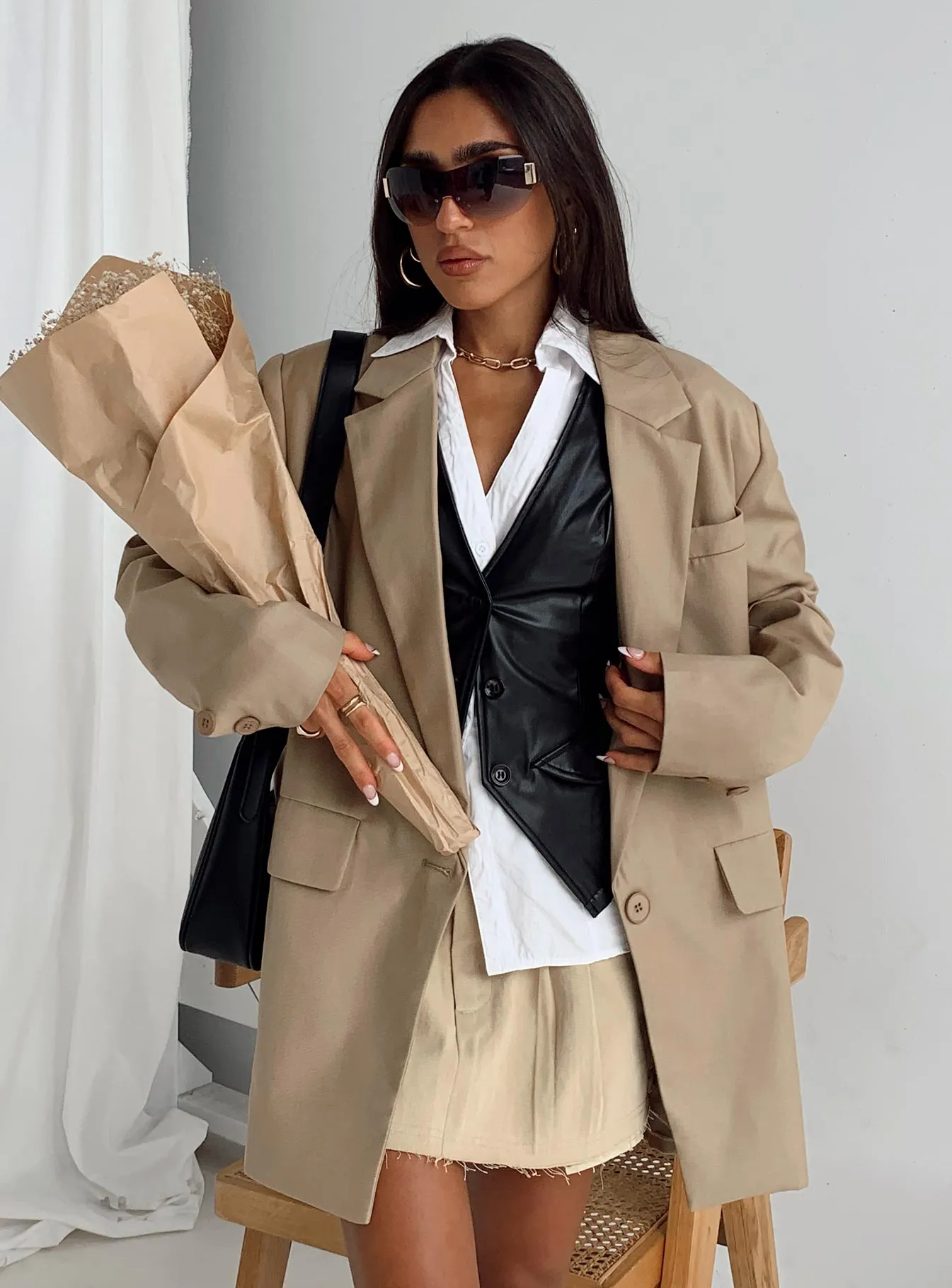 Welcome to the Jungle Blazer Beige