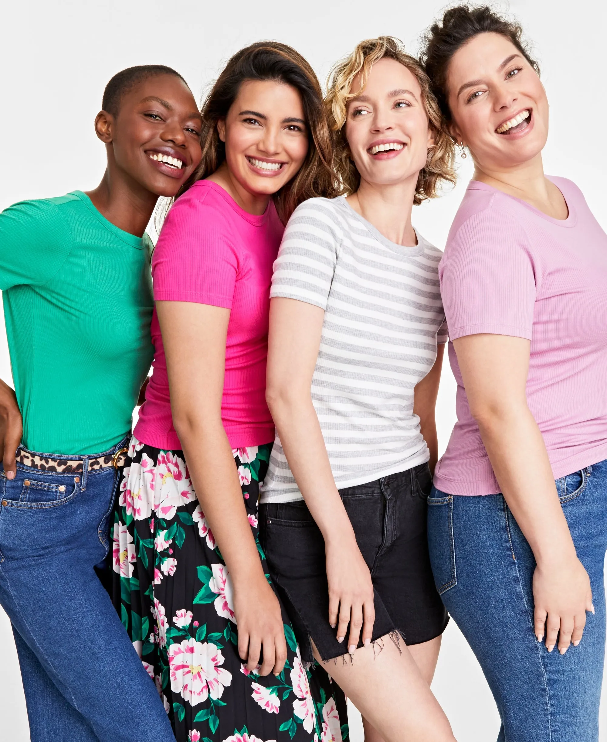 Women's Short-Sleeve Ribbed T-Shirt