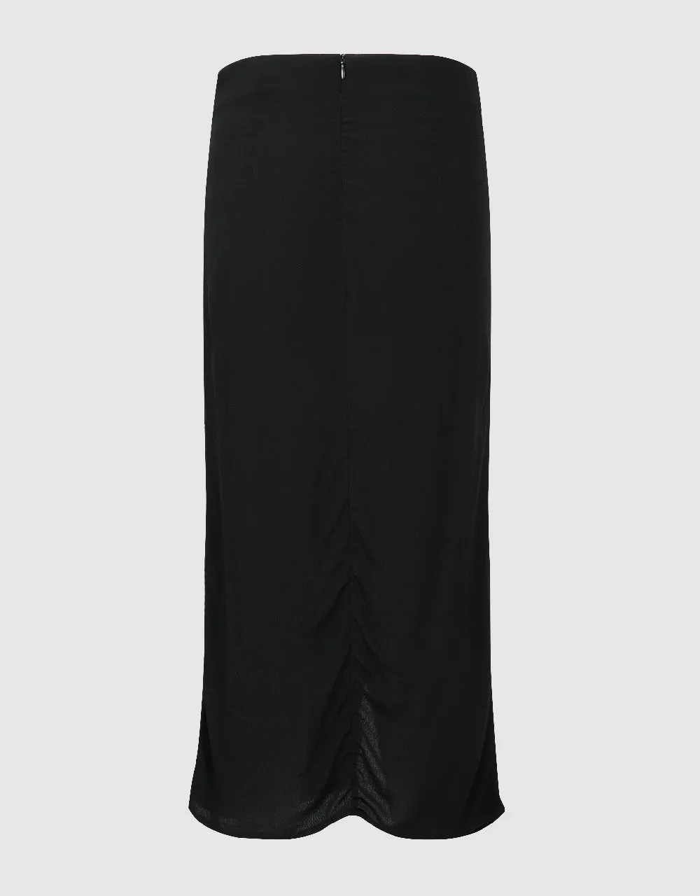 Wrapped Midi Straight Skirt