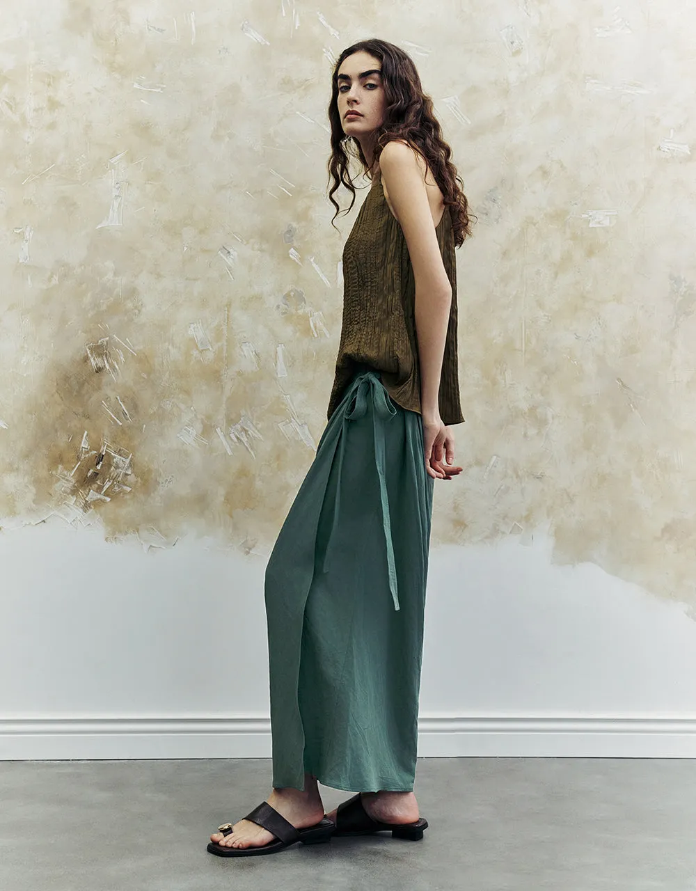 Wrapped Straight Skirt